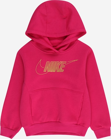 Sweat-shirt 'Club Fleece' Nike Sportswear en rose : devant