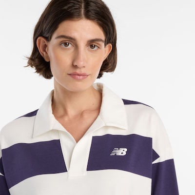 new balance T-shirt en bleu marine / blanc, Vue avec produit