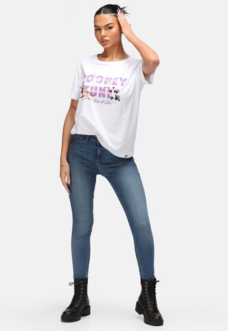 Recovered Shirt 'Looney Tunes That'S All Folks' in Wit