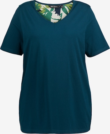 Ulla Popken Slaapshirt in Blauw: voorkant