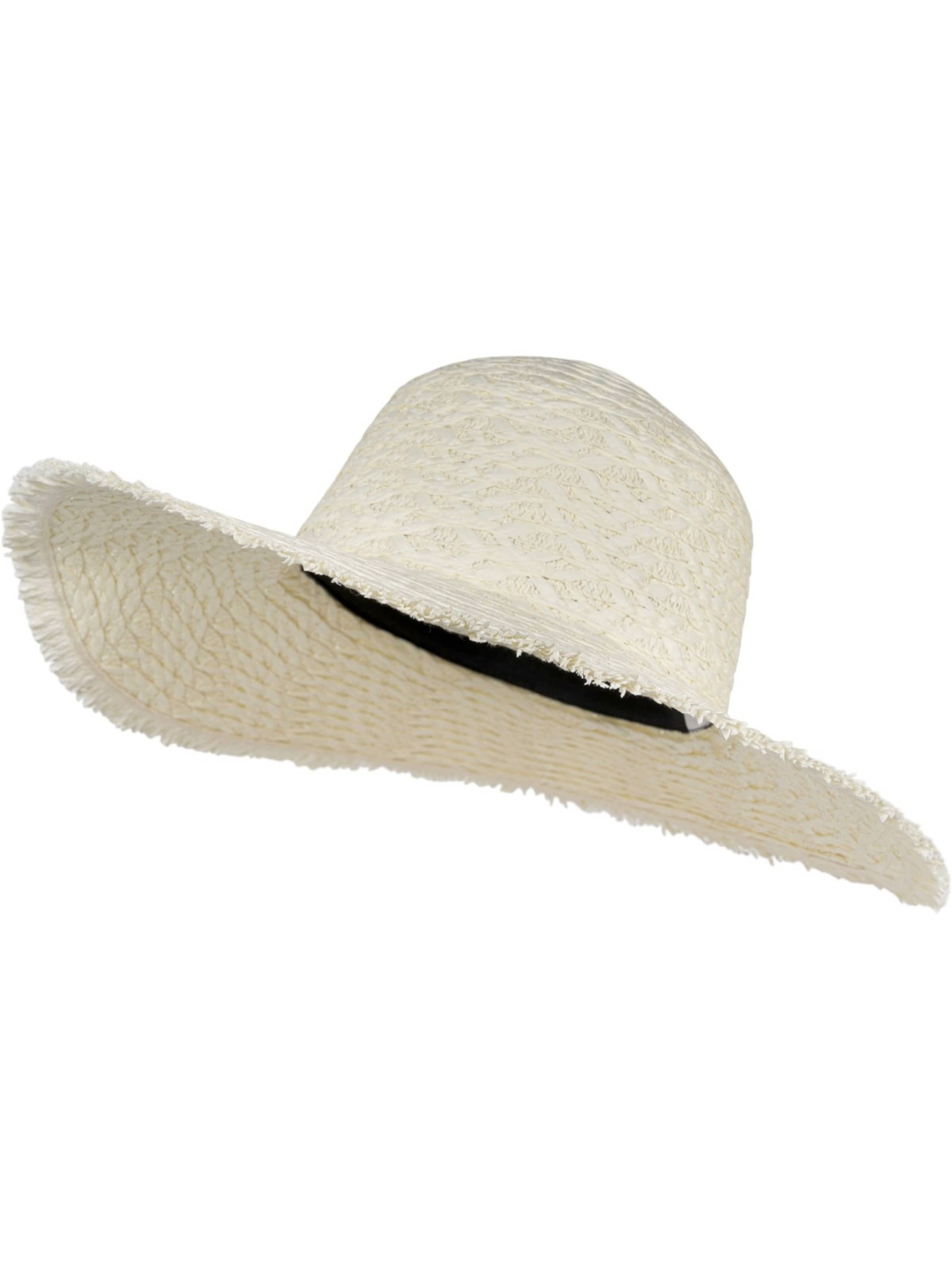 styleBREAKER Hut 'Papierstroh Sonnenhut Geflochten'‌‌‌‌‌ in Beige: Vorderseite
