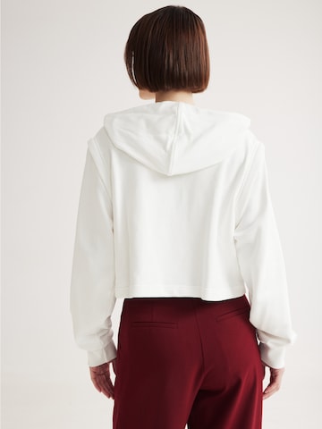 4TAILORS Collegetakki 'Flow' värissä valkoinen