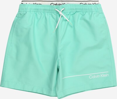 Calvin Klein Swimwear Ujumispüksid 'Meta Legacy' mündiroheline / must / valge, Tootevaade