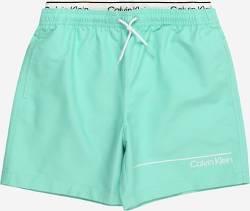 Calvin Klein Swimwear - Calções de banho 'Meta Legacy' em verde: frente