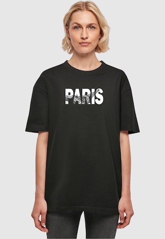 Merchcode Shirt 'Paris Eiffel Tower' in Black: front