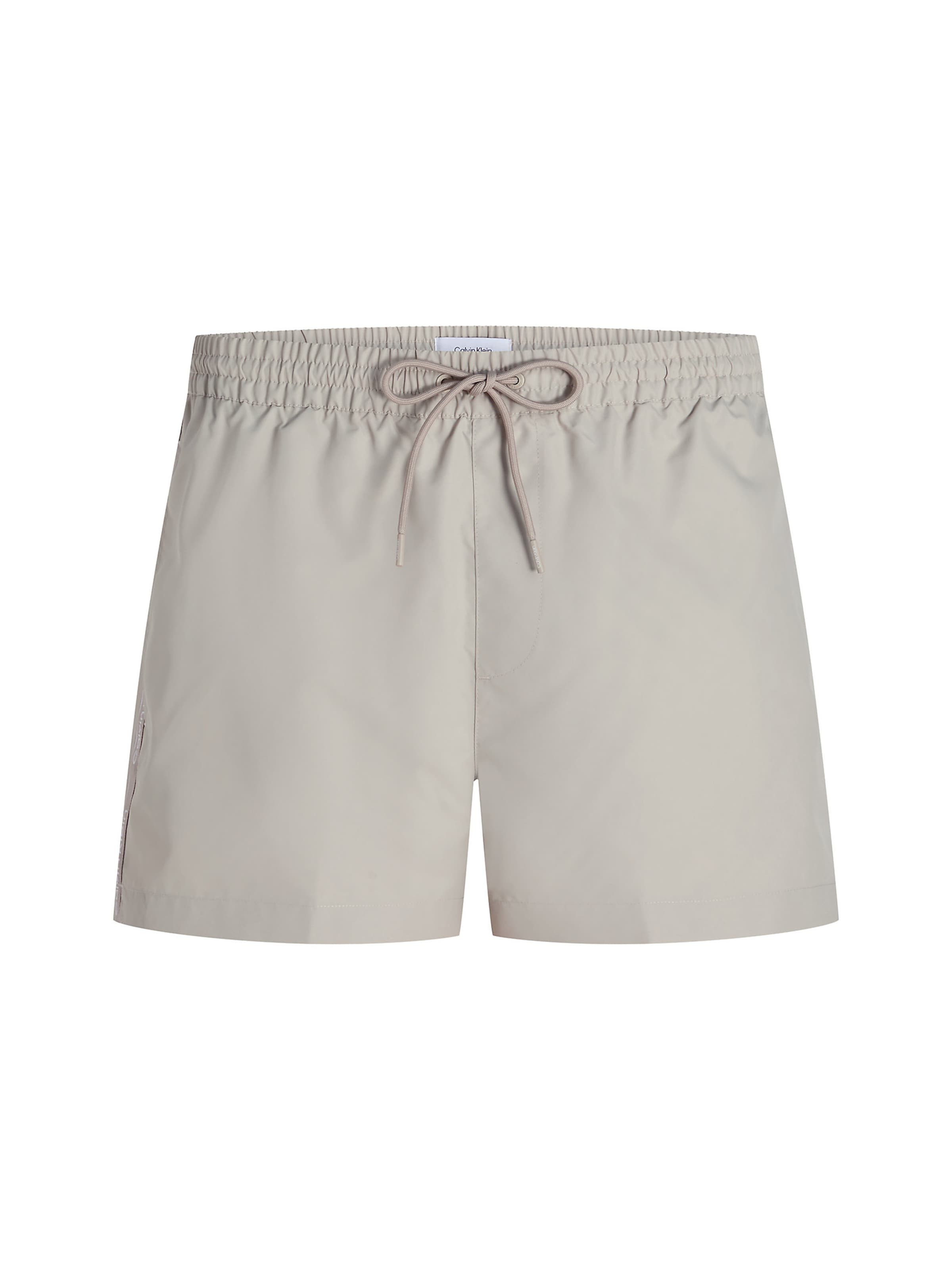 Calvin Klein Swimwear Board Shorts in Beige: front