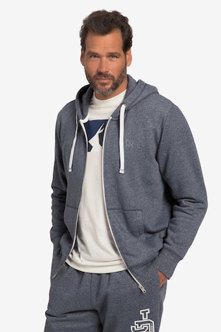 JP1880 Zip-Up Hoodie in Blue: front