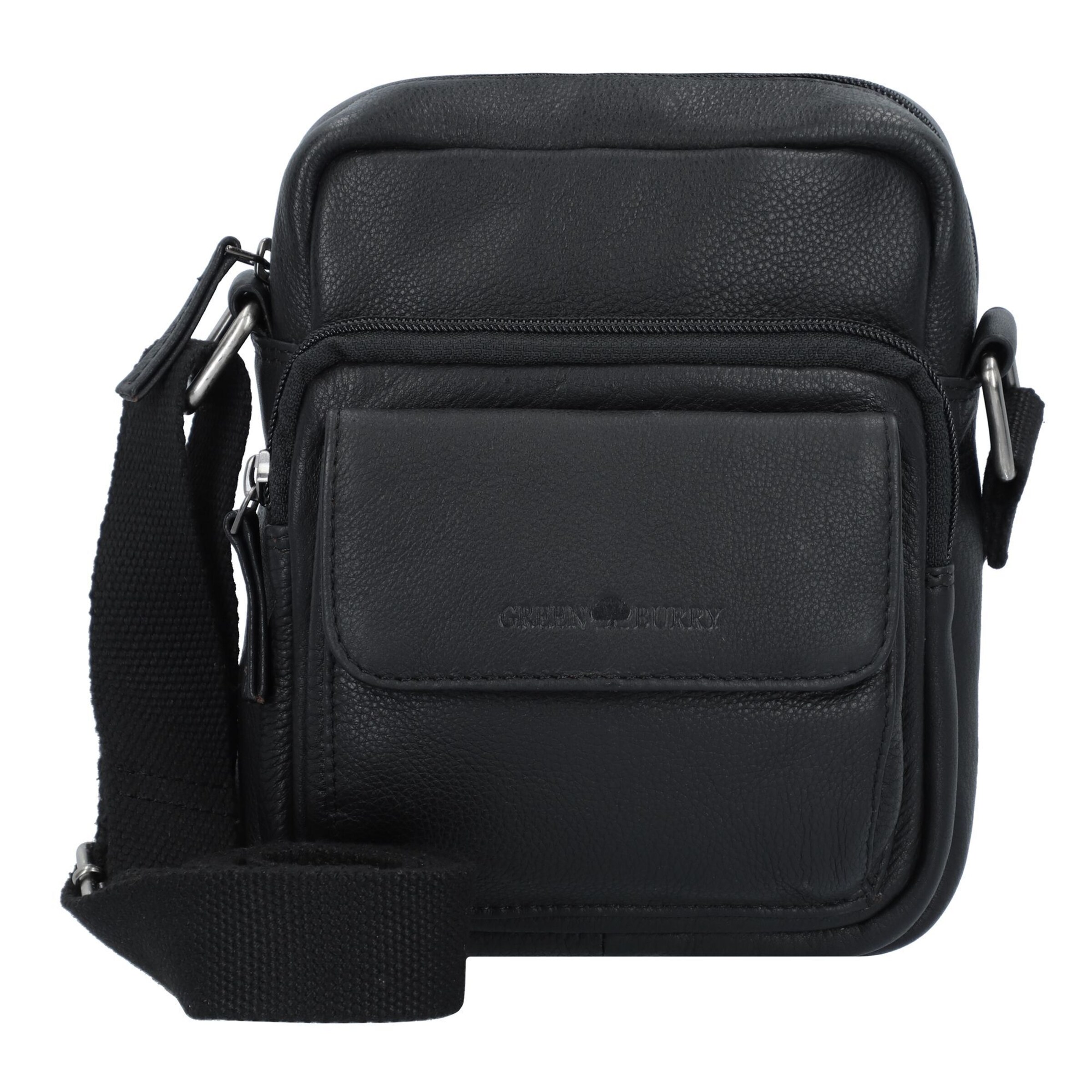 GREENBURRY Schoudertas 'Vintage 1542' in Zwart: voorkant