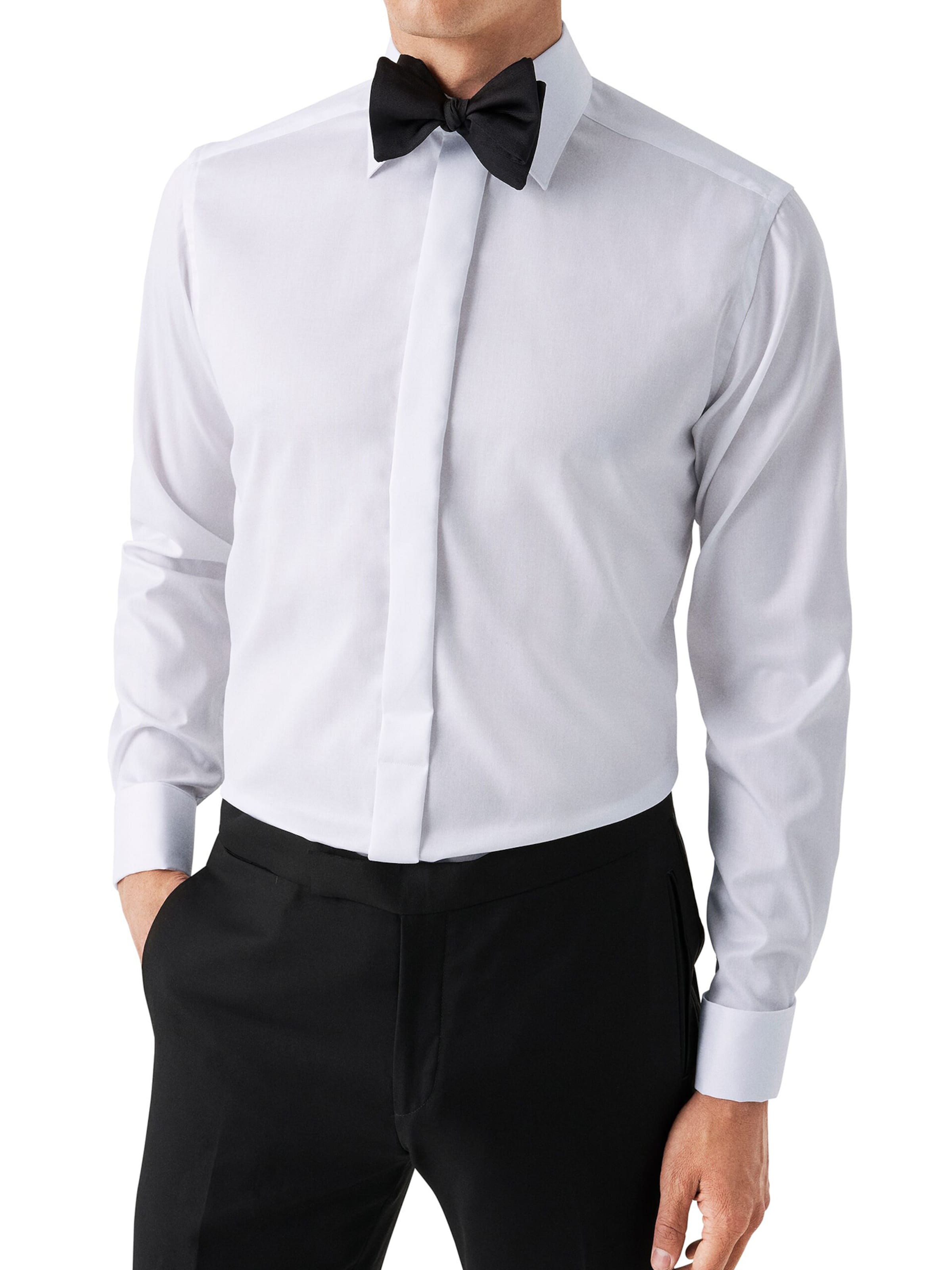 ETON Slim fit Overhemd in Wit: voorkant