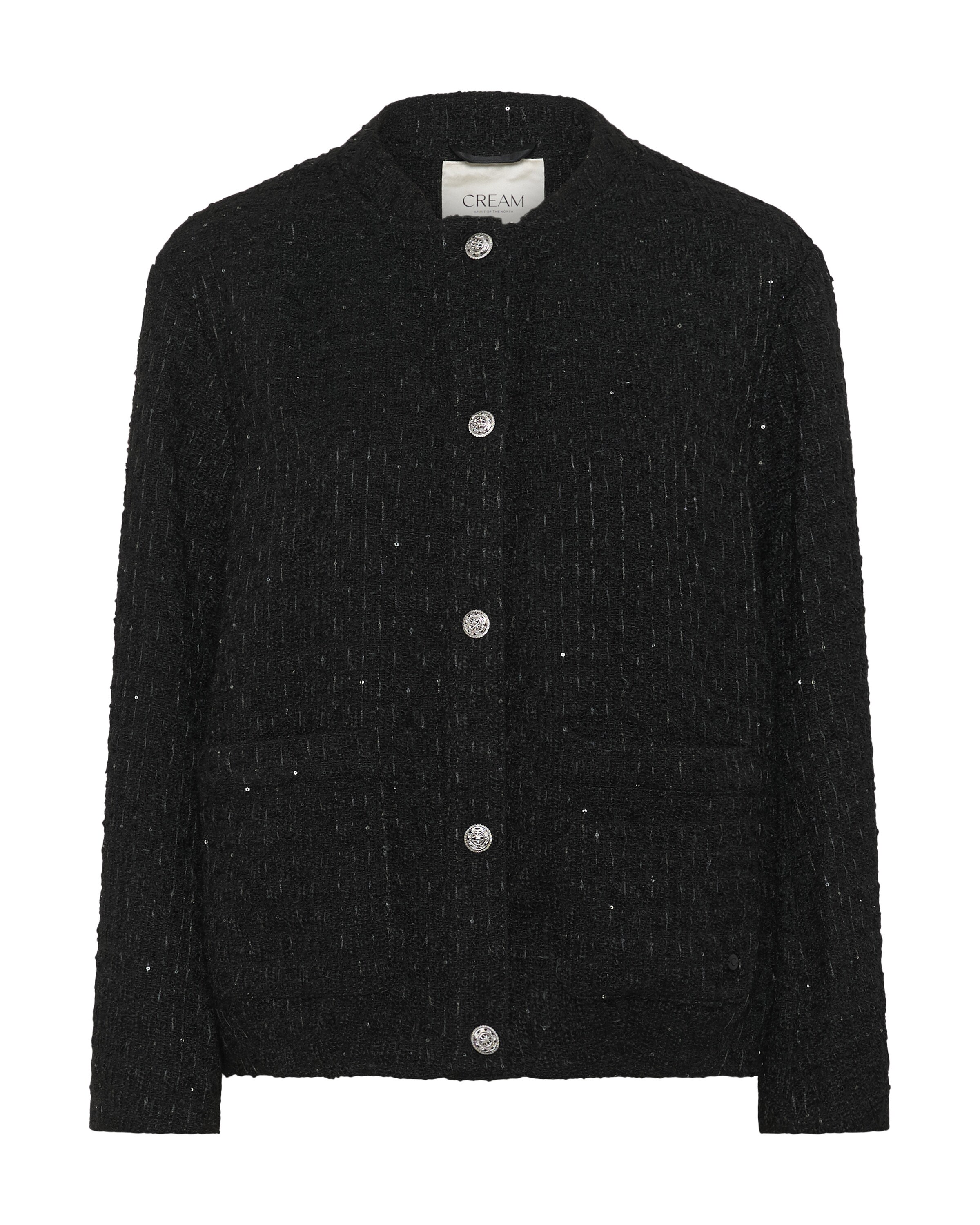 Cream Between-Season Jacket 'CRCracker' in Black: front