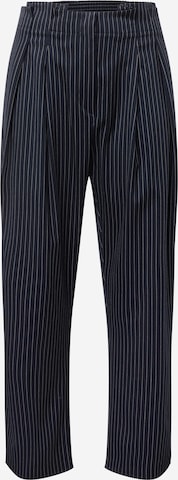 River Island Plus Zvonové kalhoty Kalhoty se sklady v pase – modrá: přední strana