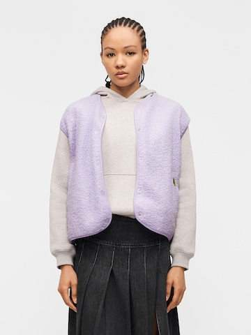 Gilet 'PCKATTY' PIECES en violet : devant