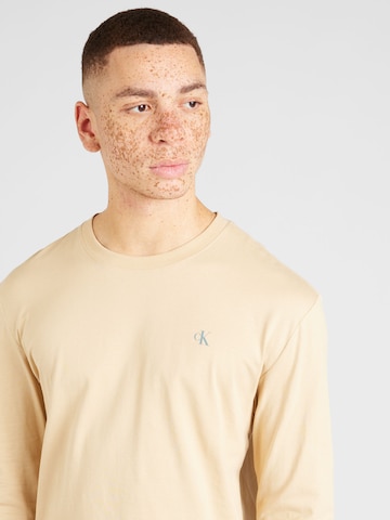 Calvin Klein Jeans T-shirt 'Institutional' i beige