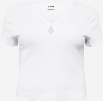 Noisy May Curve Тениска 'MAYA' в бяло: отпред