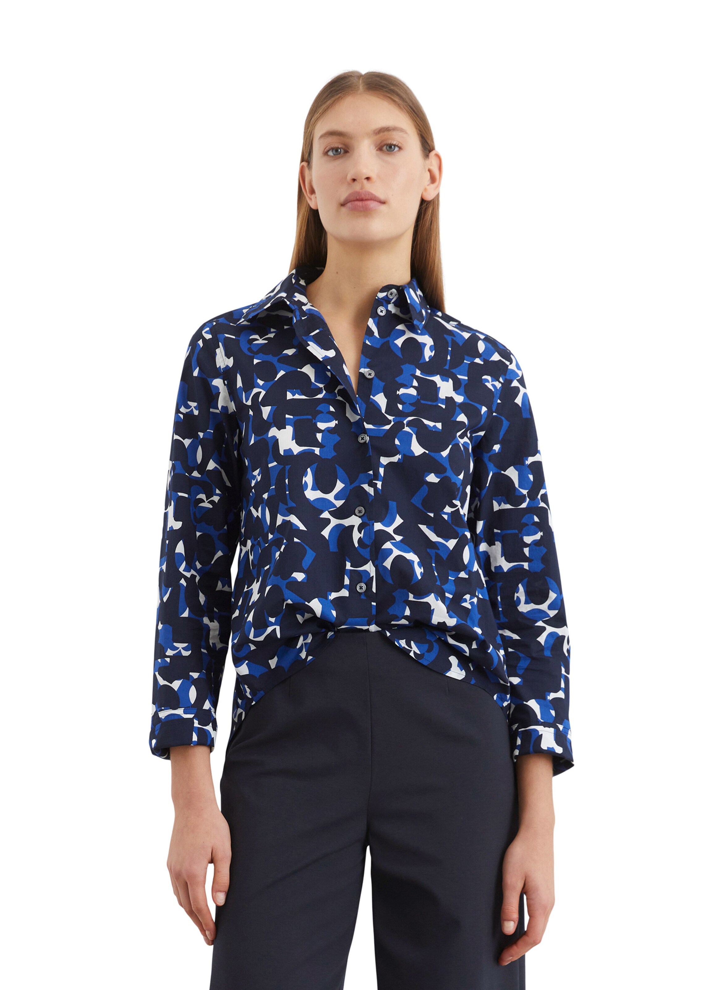 Marc O'Polo Blouse in Blauw: voorkant