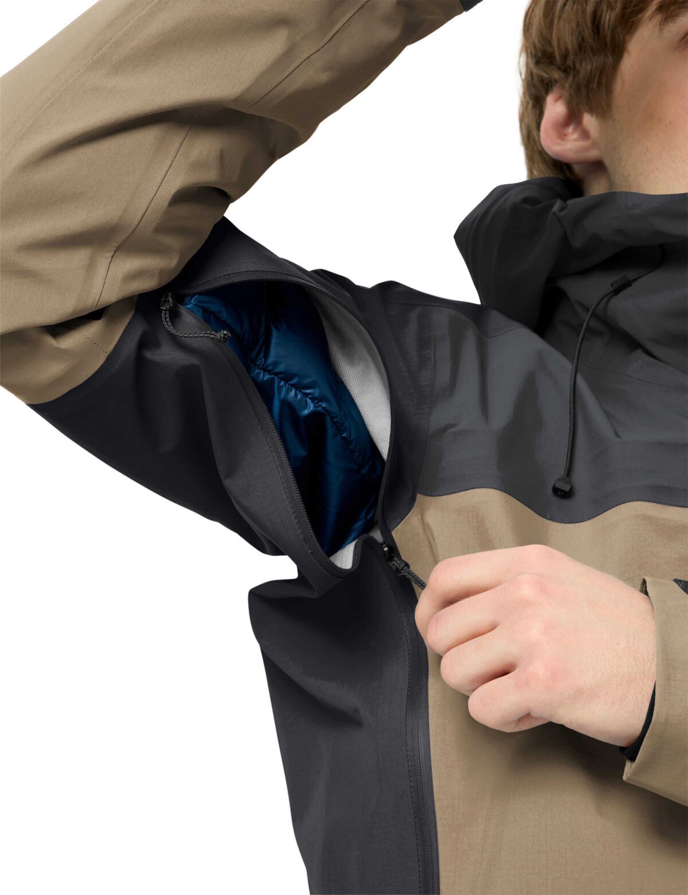VAUDE Sports jacket 'Monviso II' in Beige