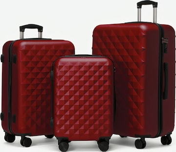 ROWEX Sada kufrů 'ROWEX Crystal 3v1 (20", 24", 28")' – červená: přední strana