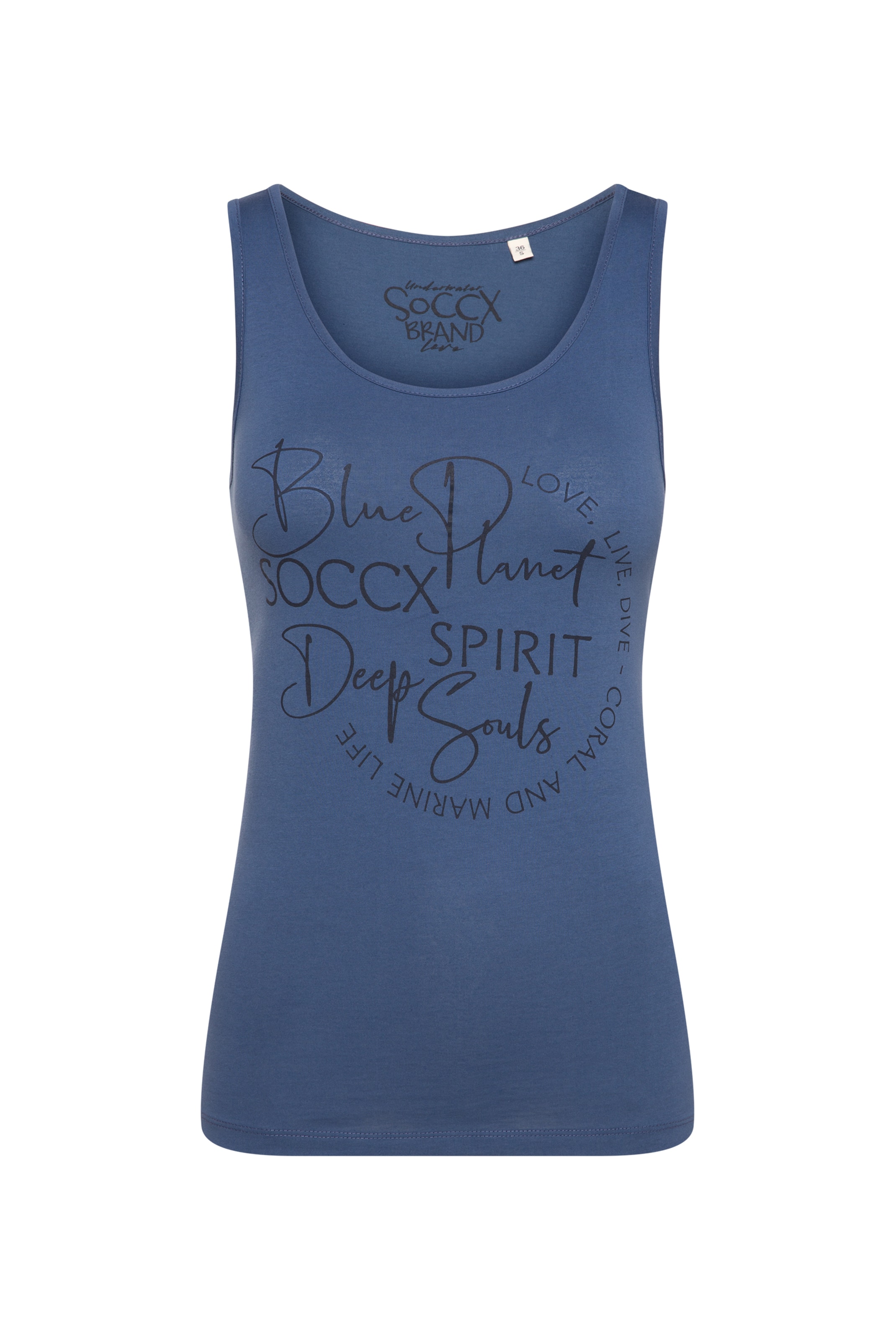 Soccx Top in Blue: front