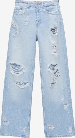 Pull&Bear Loosefit Jeans i blå: forside