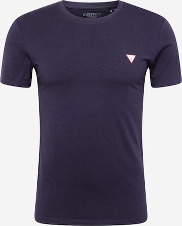 T-Shirt GUESS en bleu : devant