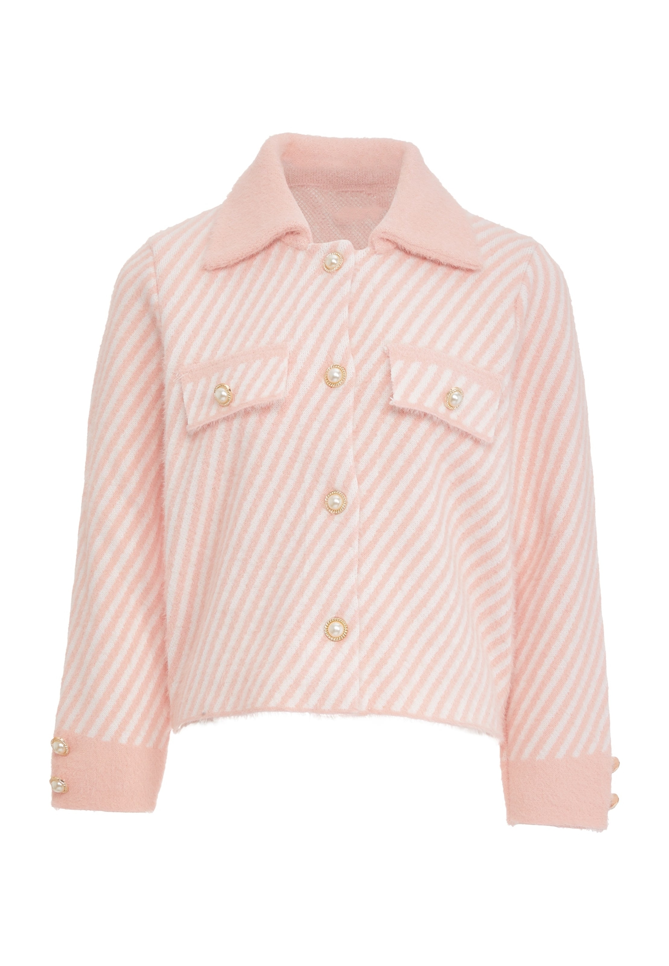 CARNEA Knit cardigan in Pink: front