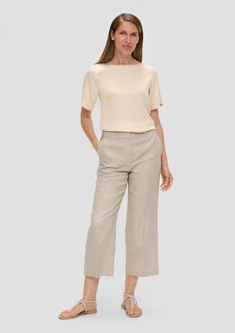 s.Oliver BLACK LABEL Wide Leg Hose in Beige