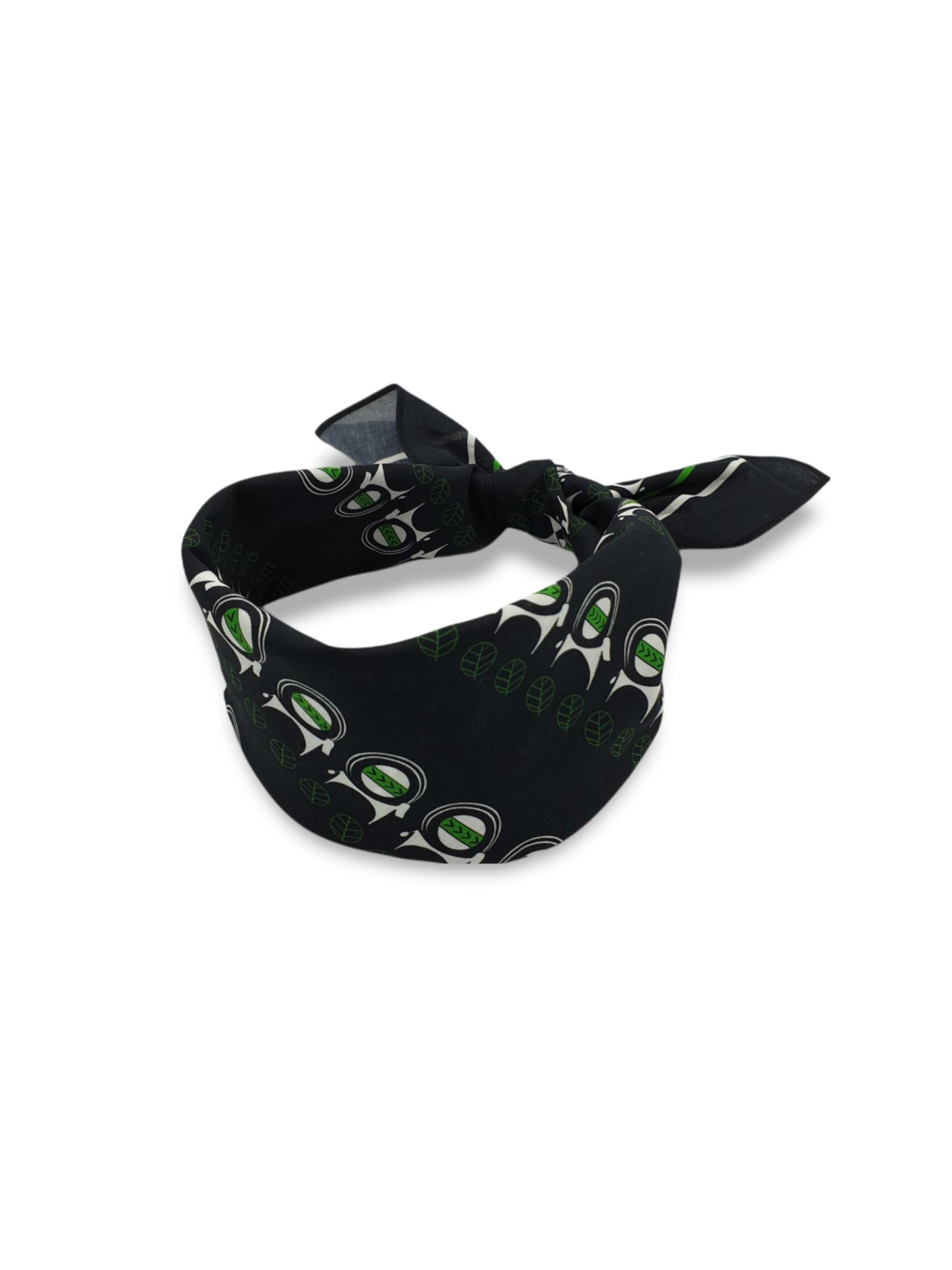 Foulard 'Bandan' di AFROZAN in nero: frontale