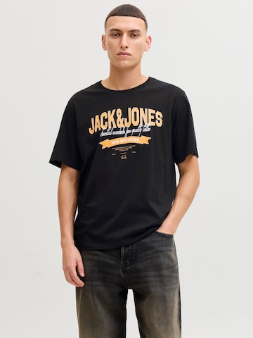 JACK & JONES - Camiseta en negro: frente