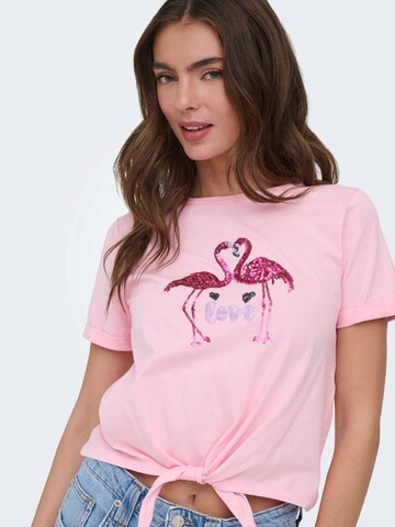 ONLY Tričko 'ONLDORA' - Ružová