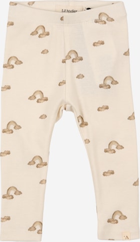 Skinny Leggings 'NBNLAYO' Lil'Atelier en blanc : devant