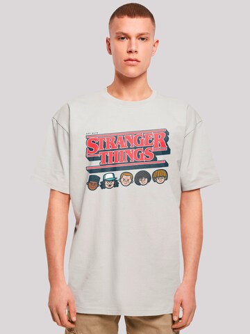 F4NT4STIC T-Shirt 'Stranger Things Netflix TV Series' in Grau: Vorderseite