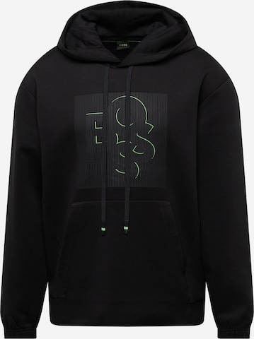 BOSS Green Sweatshirt 'Sooded' in Black: front