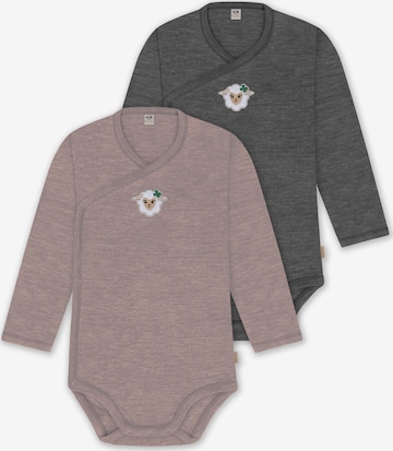 Barboteuse / body normani en gris : devant