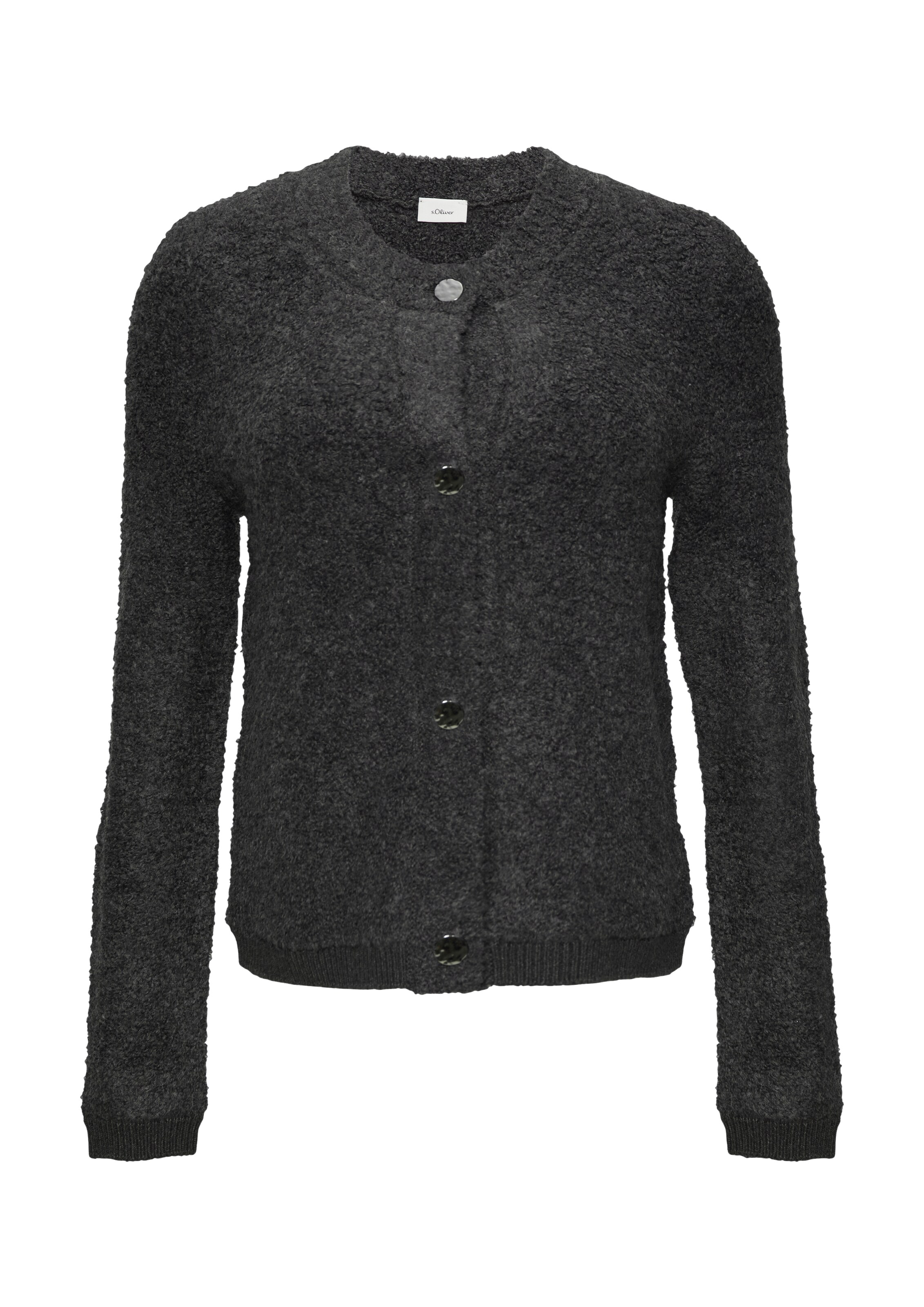 s.Oliver BLACK LABEL Strickjacke in Grau: Vorderseite