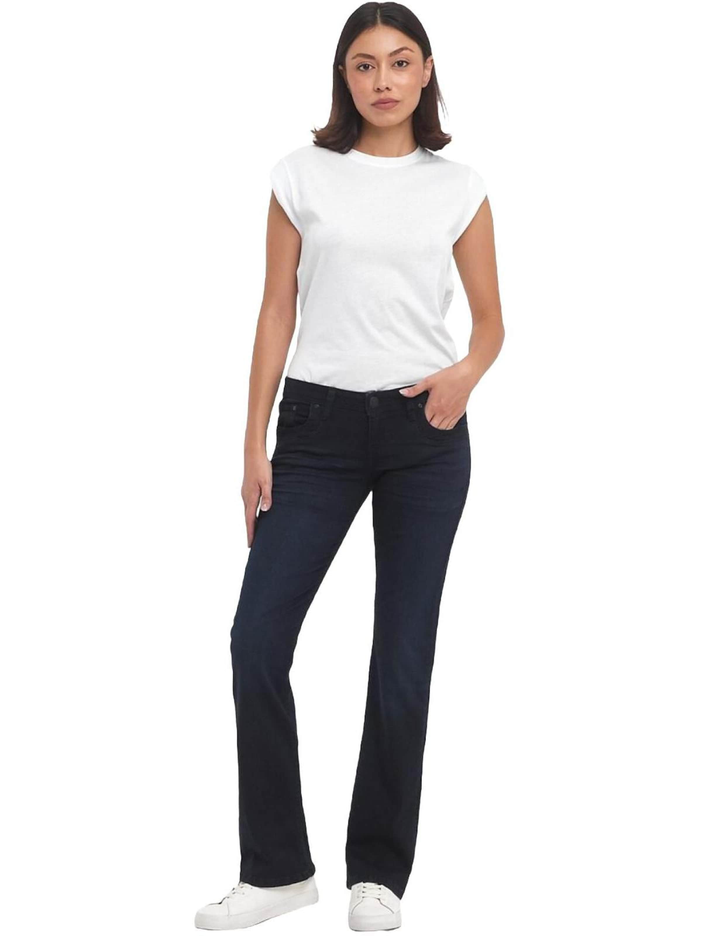 LTB Jeans - Pierna ancha Vaquero 'LTB Jeans Damen Valerie Jeanshose mit mittelhohem Bund und weitem Bein' en azul: frente