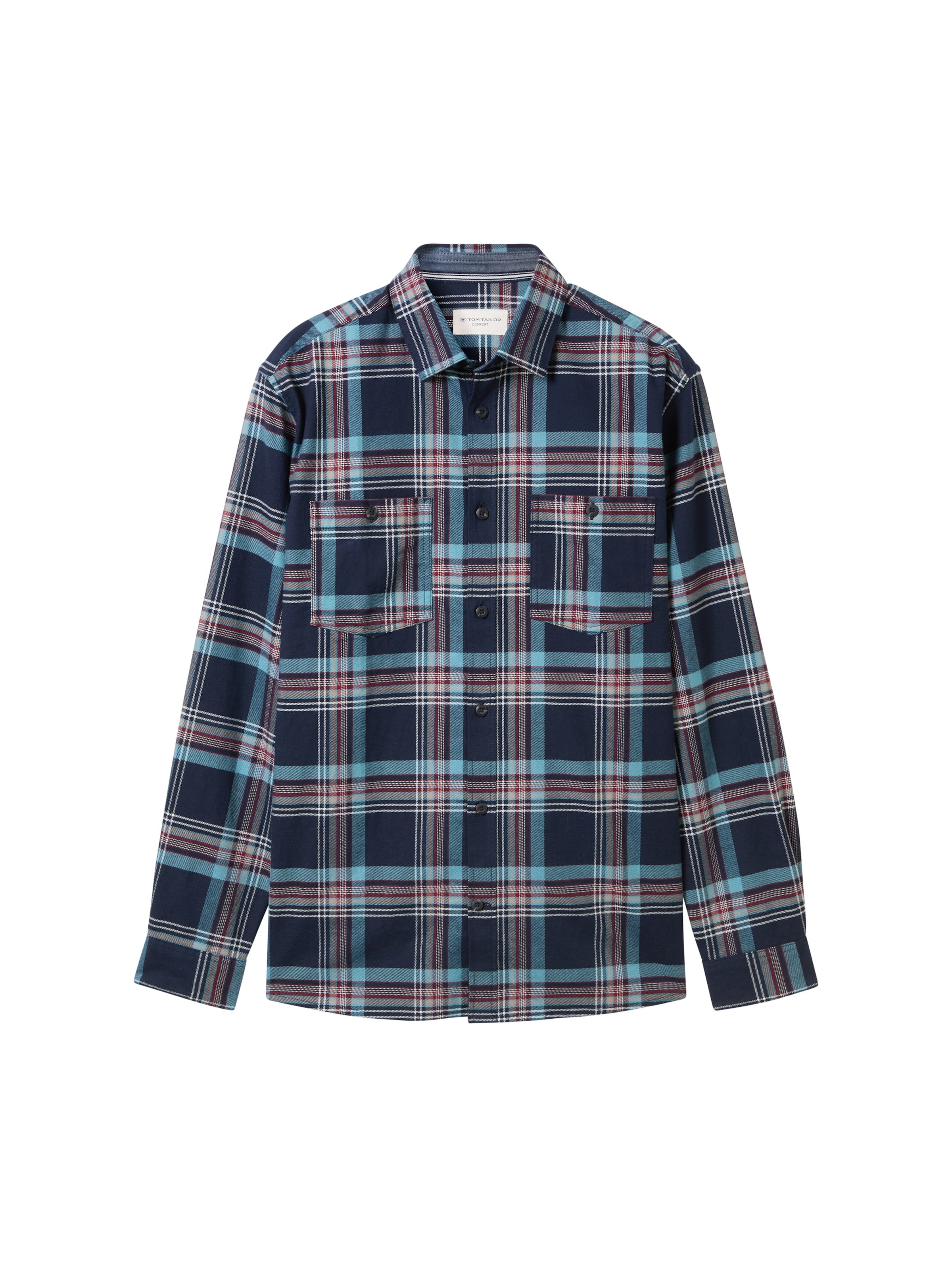 TOM TAILOR Regular Fit Hemd in Blau: Vorderseite