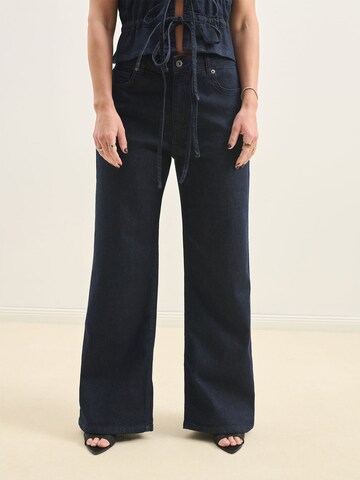 Sálea Wide leg Τζιν σε μπλε: μπροστά