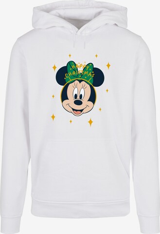 Sweat-shirt 'Minnie Mouse - Happy Christmas' ABSOLUTE CULT en blanc : devant