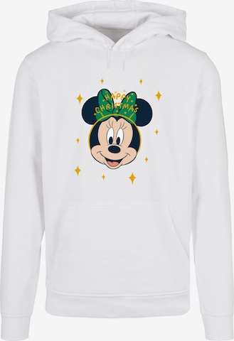 ABSOLUTE CULT Sweatshirt 'Minnie Mouse - Happy Christmas' in Weiß: predná strana
