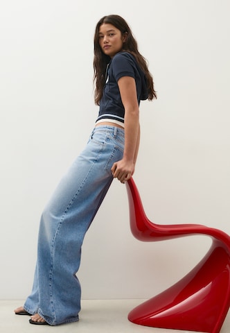 Wide leg Jeans di Bershka in blu