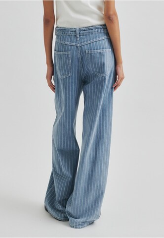 SECOND FEMALE Wide Leg Jeans 'Layne' in Blau
