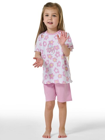 SCHIESSER Pajamas ' Girls World ' in White: front