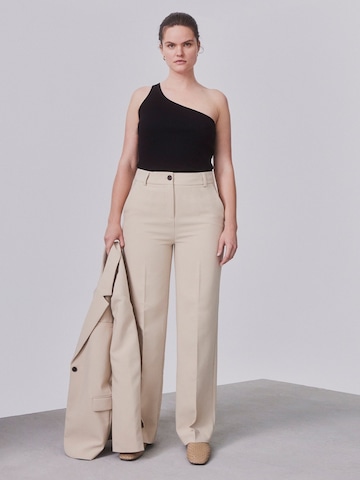 Wide Leg Pantalon ' Gale ' modström en beige