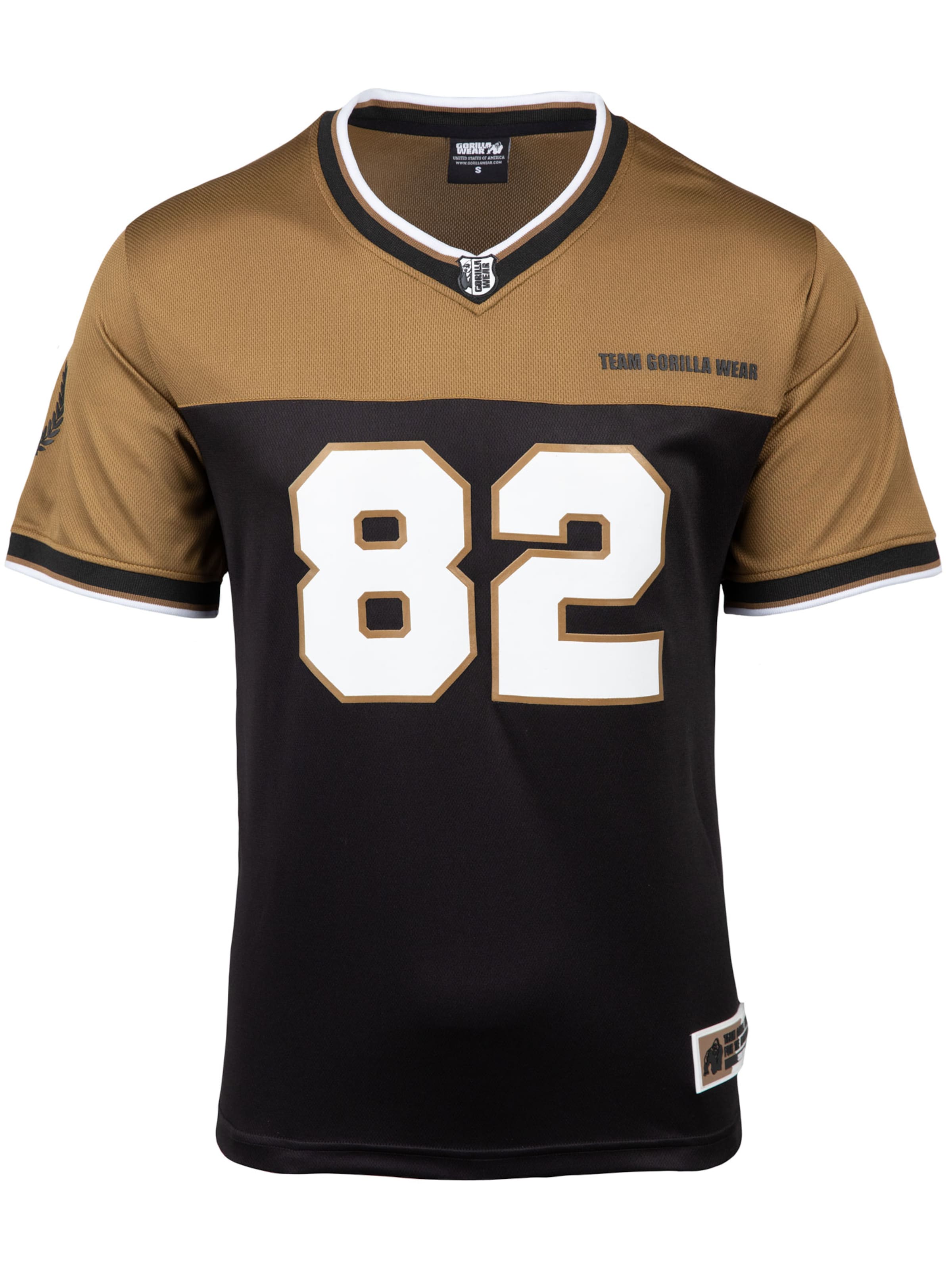 Maglia funzionale 'Trenton' di Gorilla Wear in nero: frontale