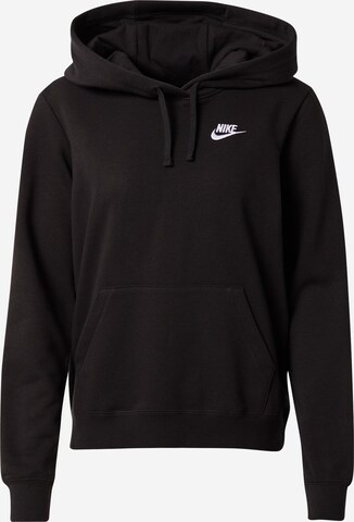 Nike Sportswear Sweatshirt 'Club Fleece' in Zwart: voorkant