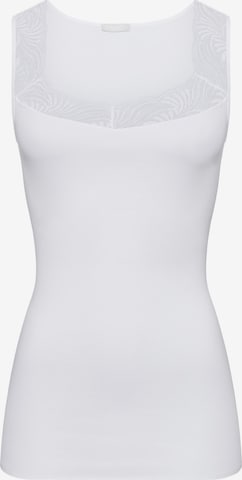 Hanro - Top ' Cotton Delight ' em branco: frente