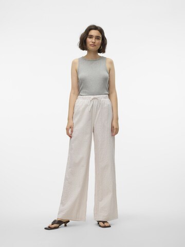VERO MODA Wide leg Broek in Beige