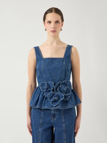 Camicia da donna 'YASElsie' di YAS in blu: frontale