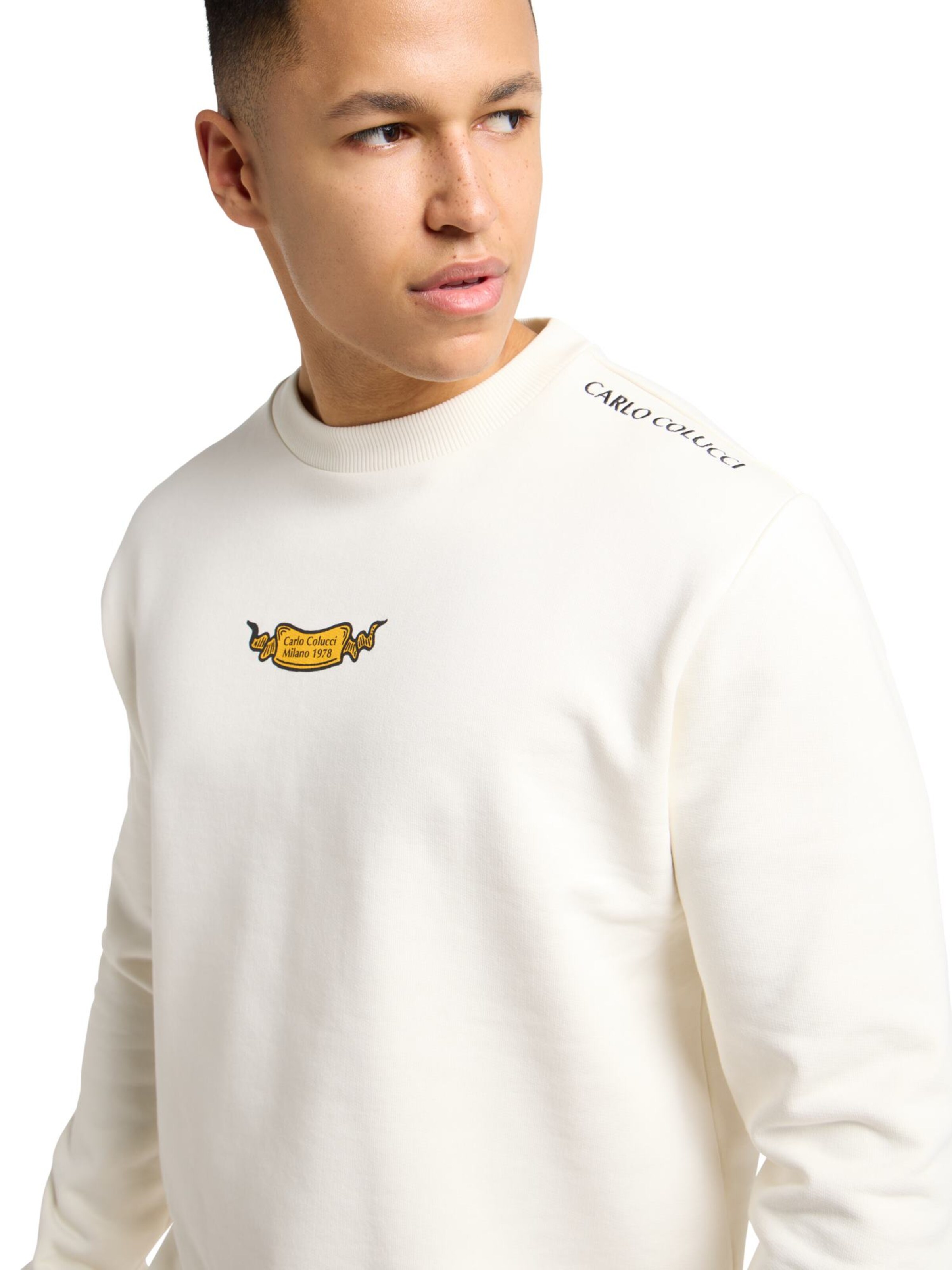 Sweat-shirt 'Eichner' Carlo Colucci en blanc