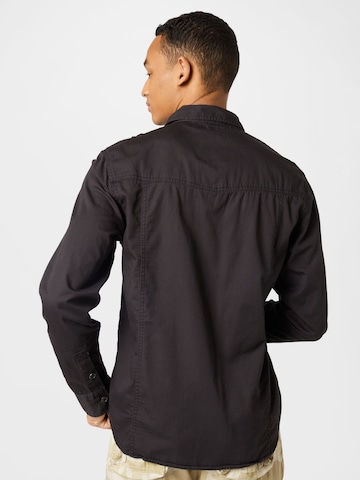 Brandit Regular fit Button Up Shirt 'Luis' in Grey